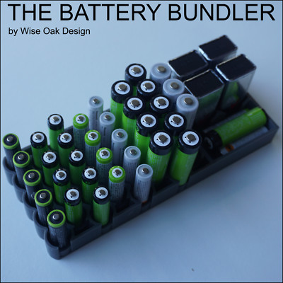Battery Storage Case | Organizer Tray Container Box Holder 40 Slots AAA AA 9V