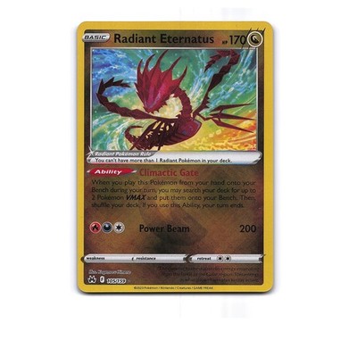 Pokemon Crown Zenith #105/159 Radiant Eternatus Reverse Holo Rare