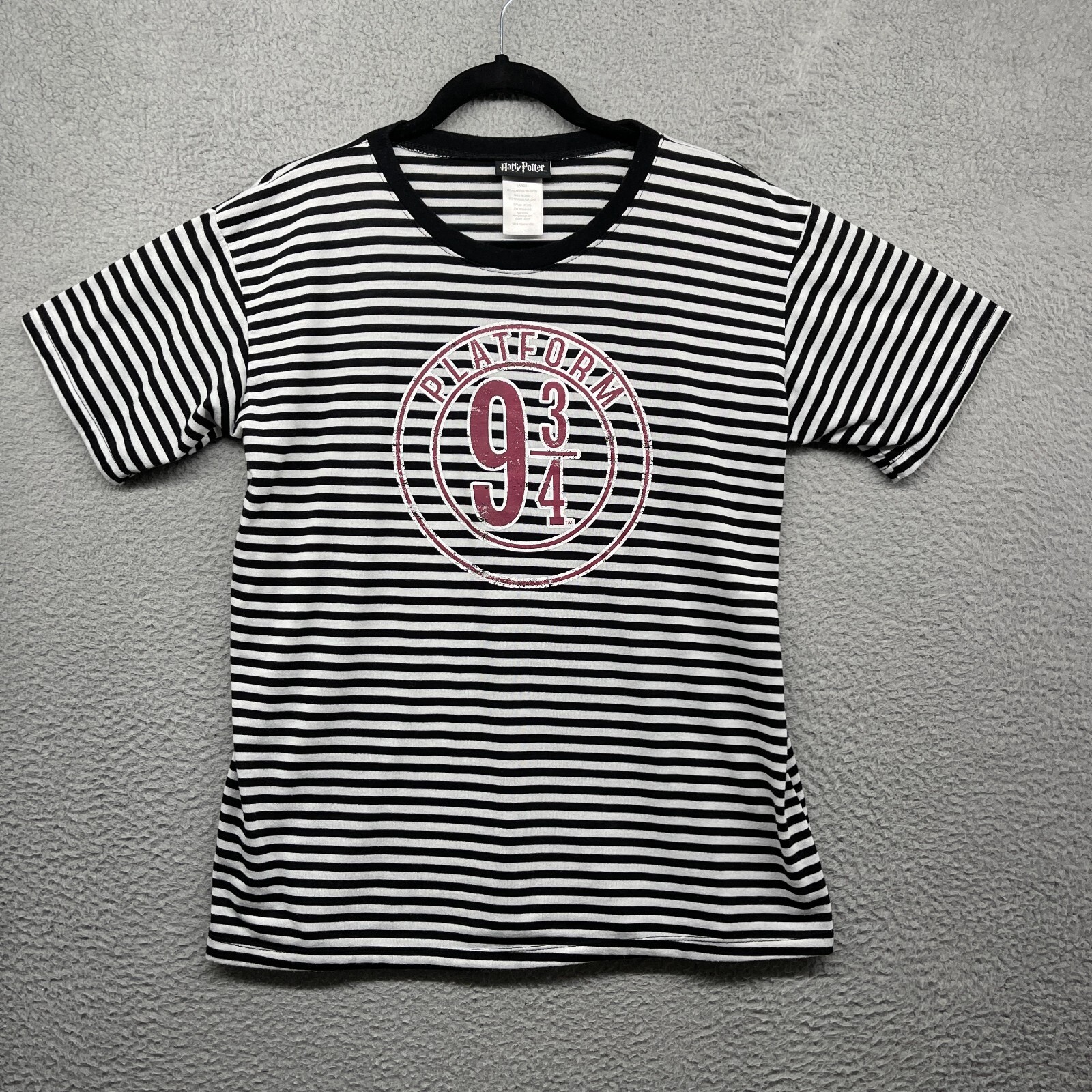 ★ SPAO★ Harry Potter Striped Short Sleeve T-Shirt BLUE SP Harry Potter Women T-Shirt Multicolor Striped Short Sleeve