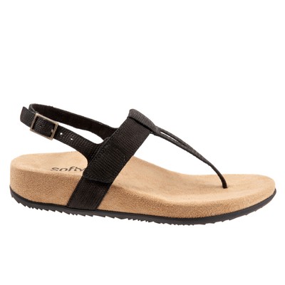 

Softwalk Brea S2104-067 Женские черные кожаные сандалии с пяткой на пятке 12, Черный, Softwalk Brea