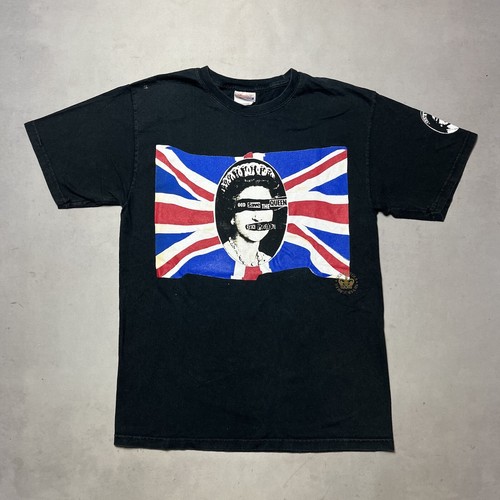 90's Sex Pistols God Save the Queen Tシャツ Sex Pistols God Save the Queen Tee UK Flag Graphic White 100