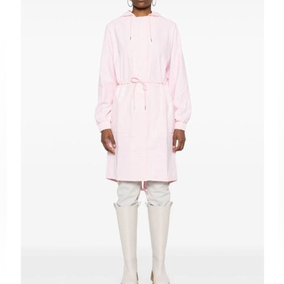 NWT Rains Candy Pink String Parka Hooded Size Small Reg. $155