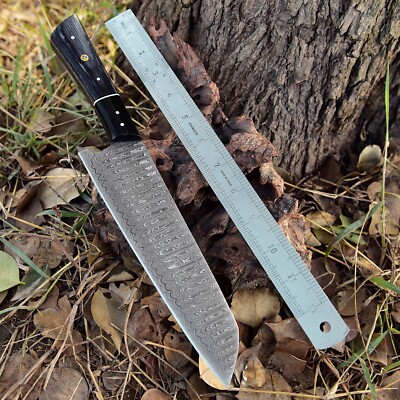 12  Handmade HAND FORGED DAMASCUS STEEL CHEF KNIFE Set Kitchen Knives