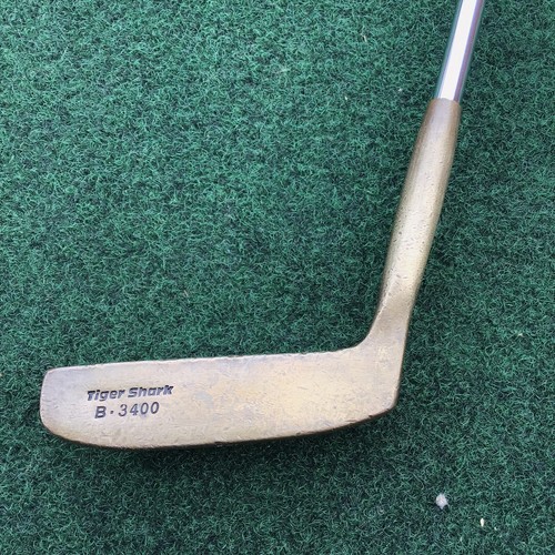 Great White Tiger Shark B•3400 Napa style brass putter 35” Original Grip