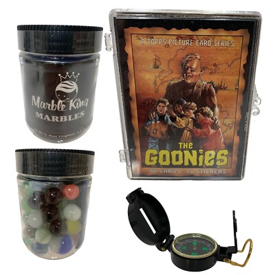 Bundle - Goonies Marble King Marbles, Data's Compass & 42 Goonies Cards