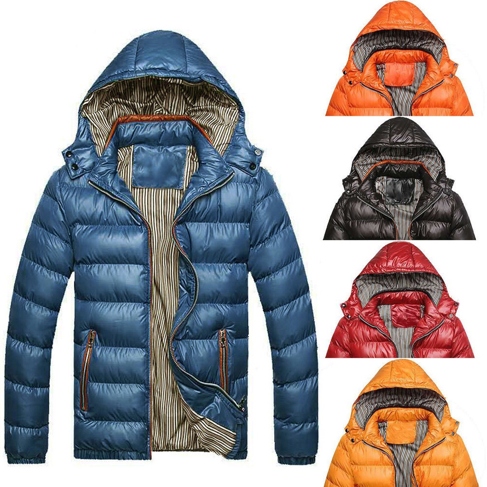 Ski Snow Thick Hooded Puffer Coat Parka Quilted