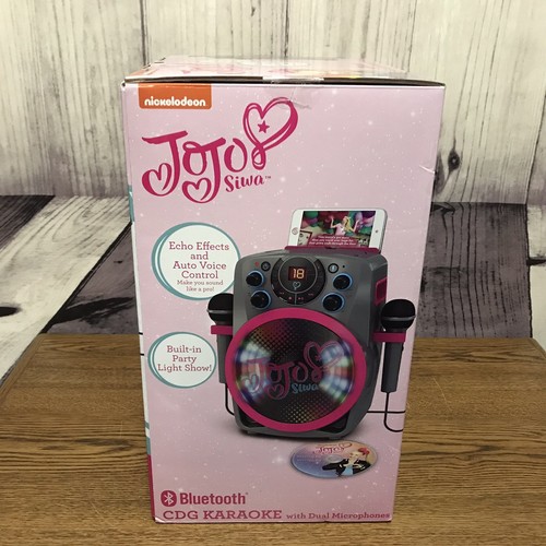 JoJo Siwa CDG Bluetooth Karaoke W/ Dual Microphones Party Lights Nickelodeon New