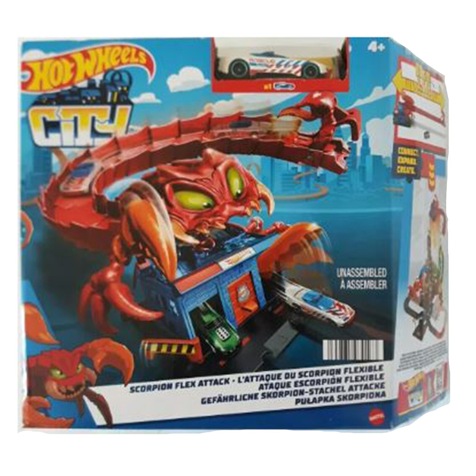 Набор для гибкой атаки Mattel Hot Wheels City Scorpion Flex Attack НОВЫЙ