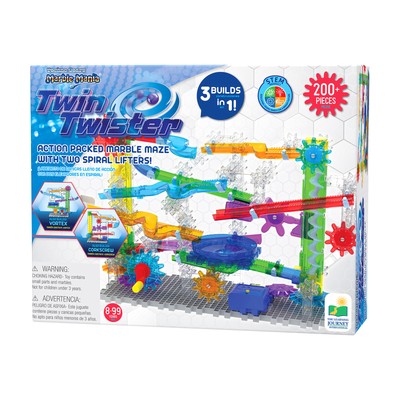 New - The Learning Journey Techno Gears Marble Mania - Twin Twister: 200+ Pcs