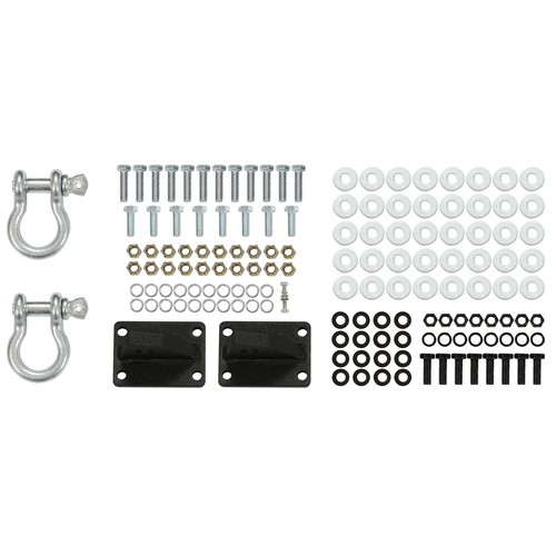 For 2004-2008 Ford F-150 3 pieces Powder Coated Steel Front Bumper with D-rings