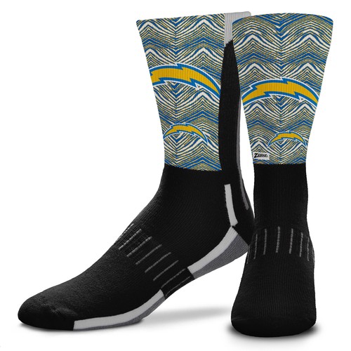 Носки Zubaz X FBF NFL Youth Los Angeles Chargers Phenom Curve Crew