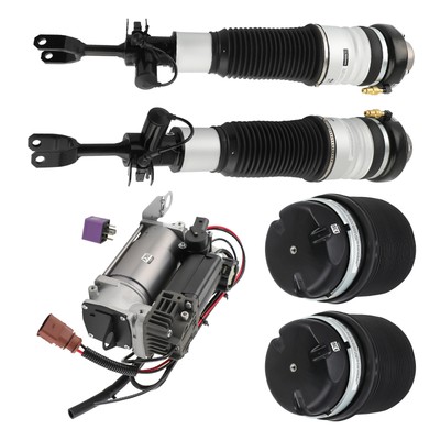 2X Federbeine Vorne + 2X Luftbalg Hinten + Kompressor for Audi A6 C6 4F S6