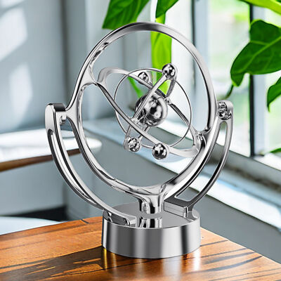 Newton Pendulum Kinetic Art Perpetual Mobile Swinging See Saw Motion Battery Toy