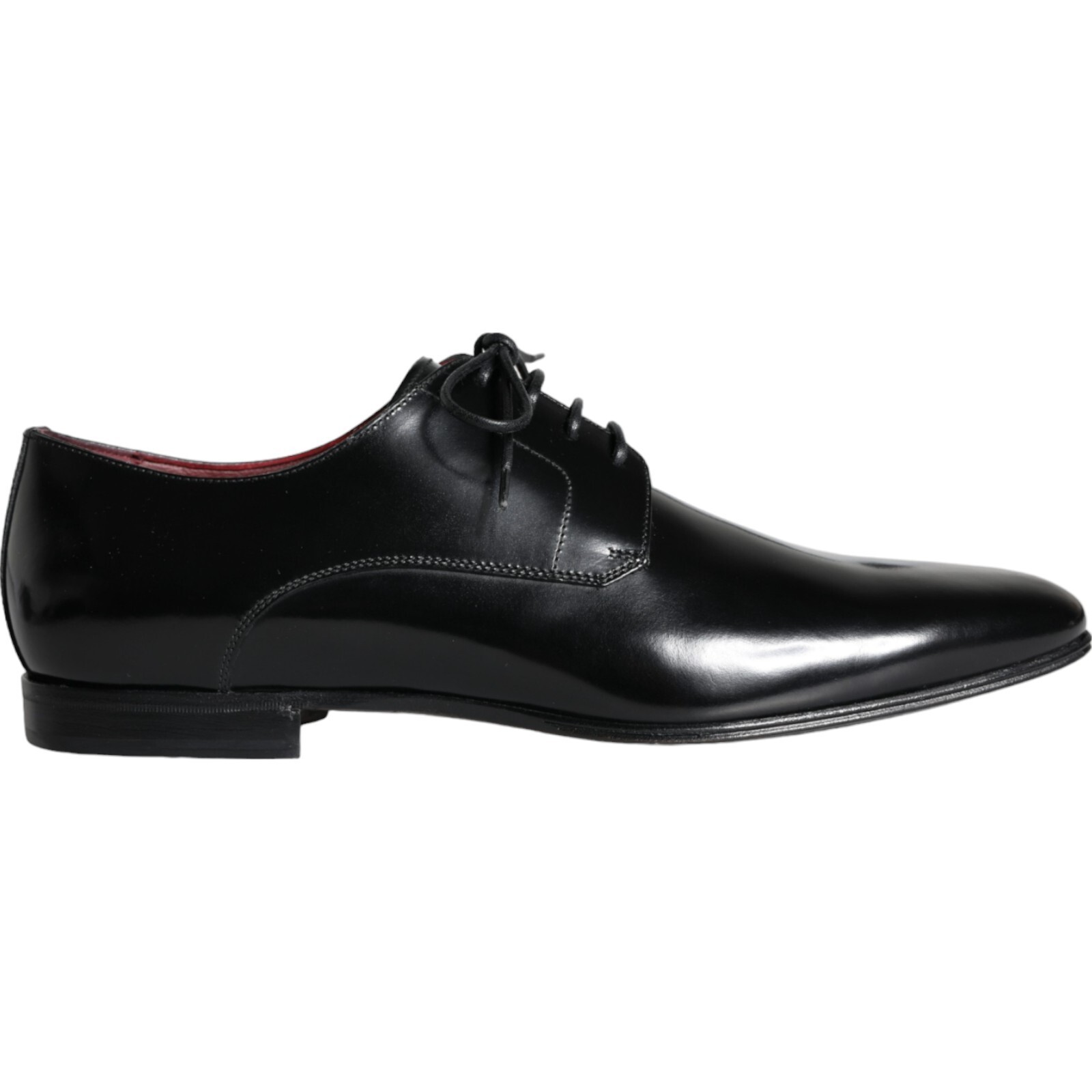 Pre-owned Dolce & Gabbana Shoes Black Calfskin Leather Derby Dress Men Eu43 / Us10 900usd