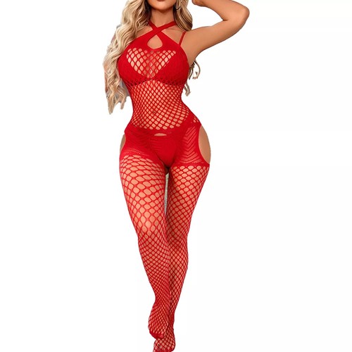 Women Sexy Bodysuit Lingerie Fishnet Body Stocking Babydoll Nightwear Sleepwear