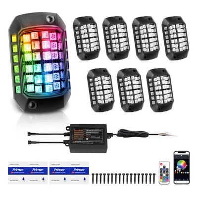 LED Rock Light Kit For Car Truck SUV ATV Off Road Vehicle 8 Pods RGB 12V DC