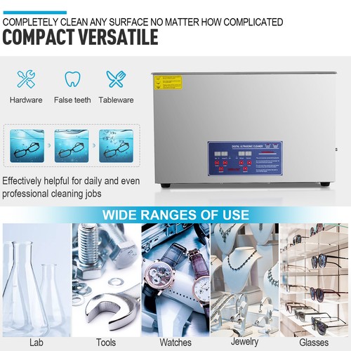 30L Industrial Ultrasonic Cleaner Cleaning Machine with Digital Timer & Heater