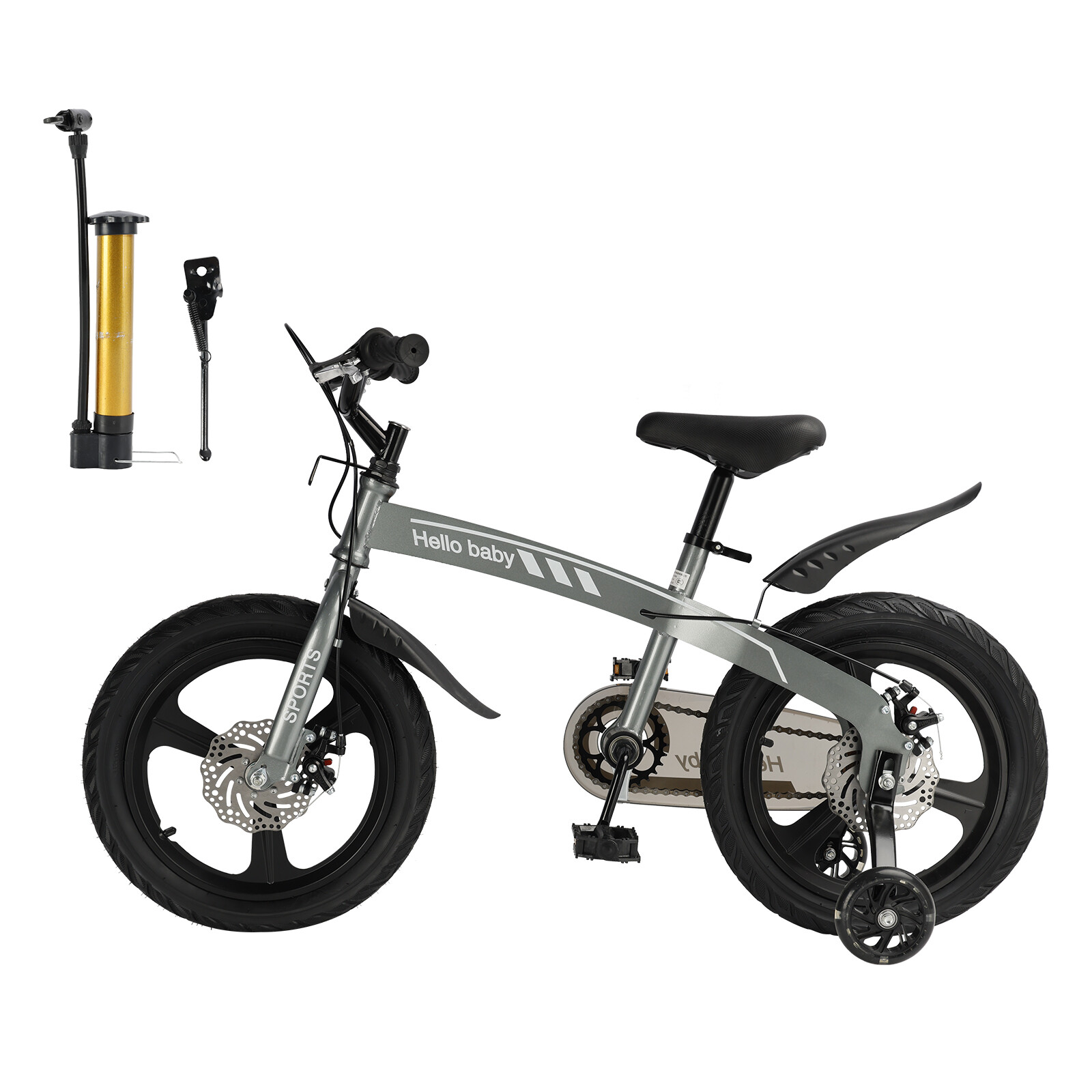 16 inches double disc brakes kid's bike children bicycle with LED headlight