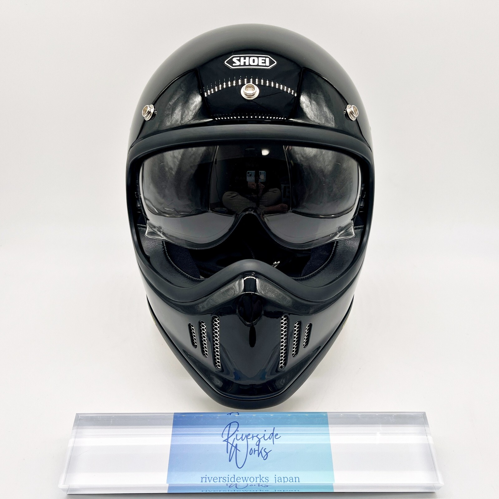 EX-ZERO Gloss Black Motorcycle Full Face Helmet Size L 59cm EX-ZERO Gloss Black Motorcycle Full Face Helmet Size L 59cm