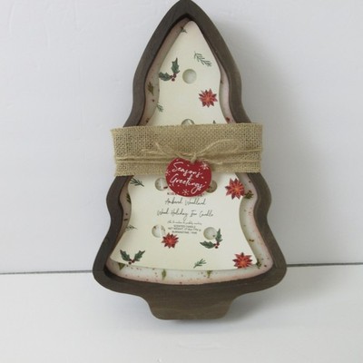 KIRKTON HOUSE Holiday Wood Icon Tree Shaped Candle - Ambered Woodland