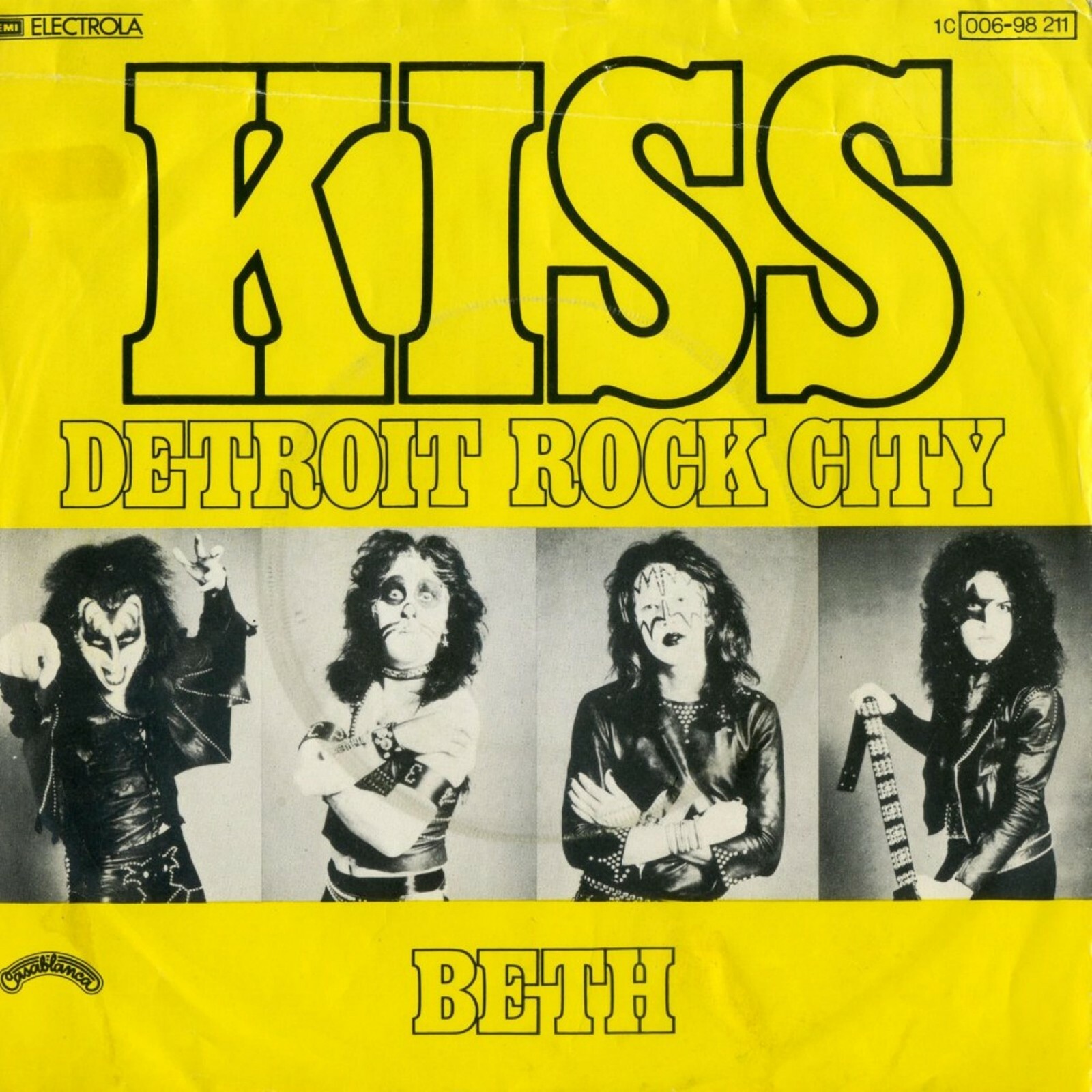 KISS Detroit Rock City & Beth BANNER HUGE 4X4 Ft Fabric Poster Flag Tapestry art