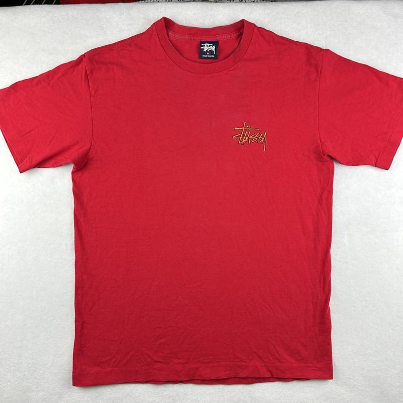 vintage 90s STUSSY SINGLE STITCH T-Shirt MEDIUM hip hop made in