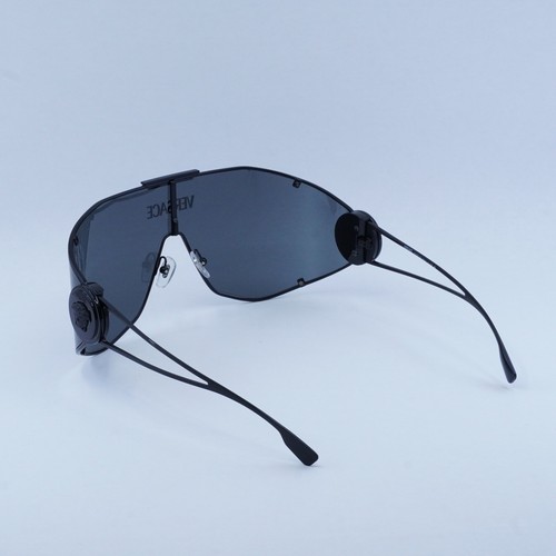 Pre-owned Versace Ve2268 143387 Matte Black/dark Grey 42-142-115 Sunglasses Authentic In Gray