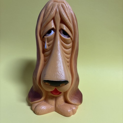 Vtg 1971 My Toy Inc. Sad Crying Basset Hound Dog Piggy Bank