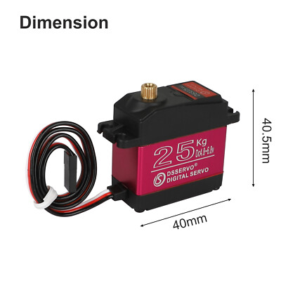 25KG Metal Gear Waterproof Digital Servo HIGH TORQUE & SPEED for 1/8 1/10 RC Car