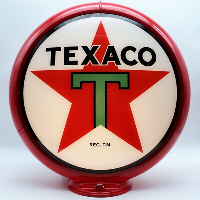 TEXACO STAR 13.5'' Gas Pump Globe - SHIPS FULLY ASSEMBLED! READY FOR YOUR PUMP!!