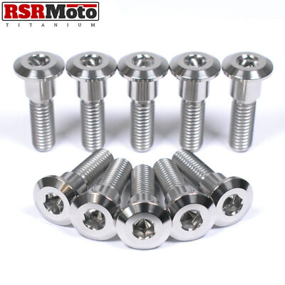 Triumph Speed Triple 1200 RS RR Titanium Front Disc Rotor Bolts, 2021-2023 Hex