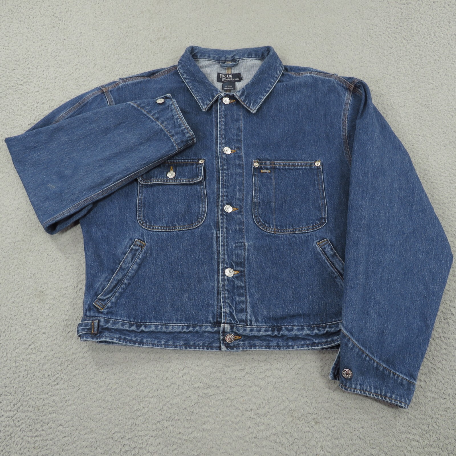 POLO RALPH LAUREN デニム チョア USA製 80s L VTG Polo Ralph Lauren Jacket Mens Large 80s Made in USA