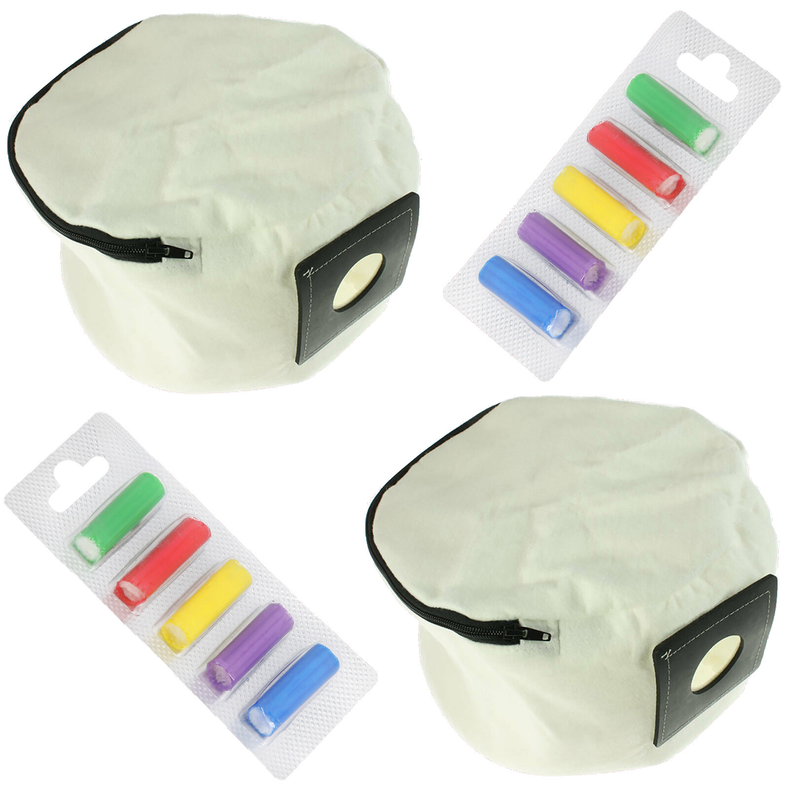 2 Zipped Reusable Hoover Bags & Fresheners For Numatic Henry Hetty