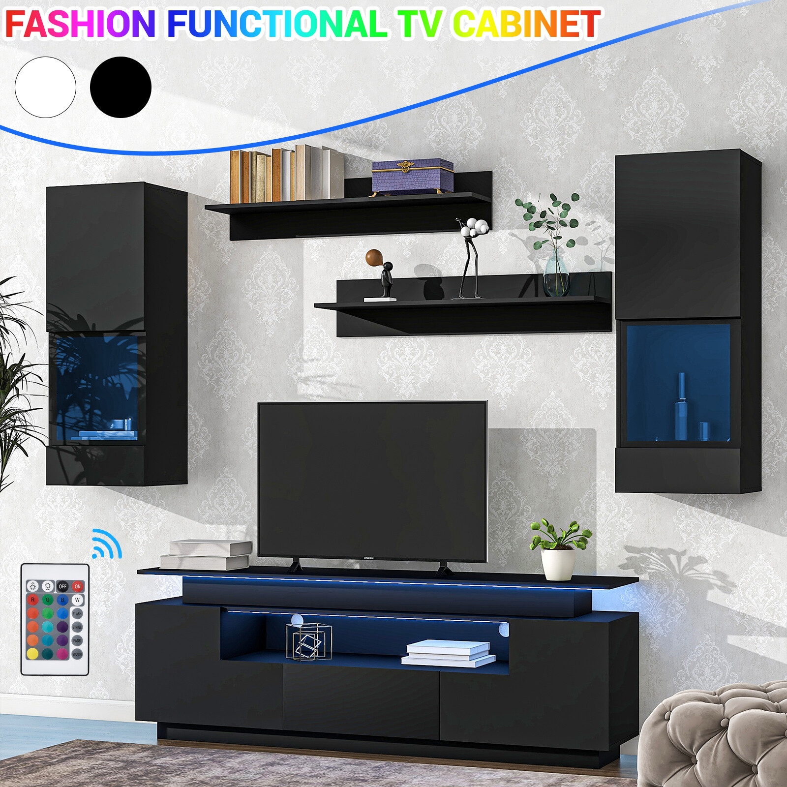 Entertainment Center Unit Shelves Us