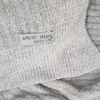Barefoot Dreams CozyChic Lite Ribbed Baby Blanket Grey