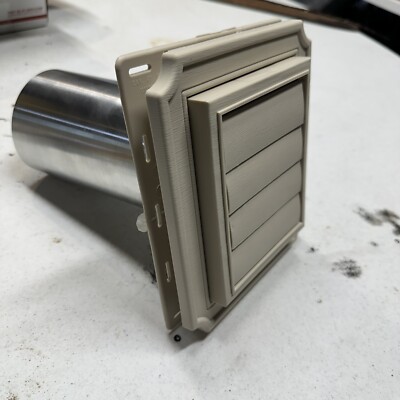 Mid America Vinyl Siding Almond Exhaust Vent  Bathroom Dryer