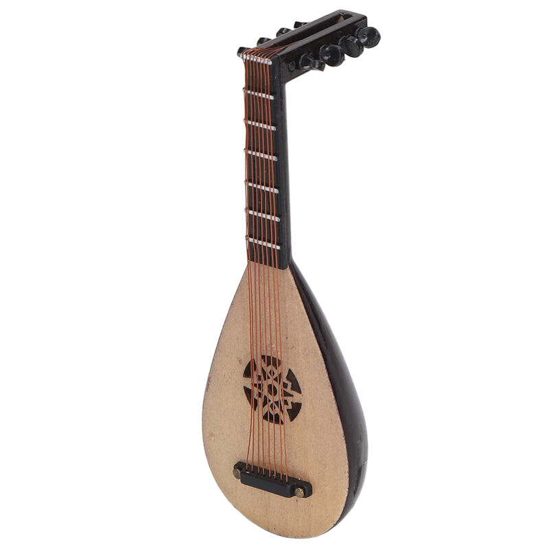 Lute Model Ornaments Simulation Pipa Chinese Guitar Stringed Instrument Deco