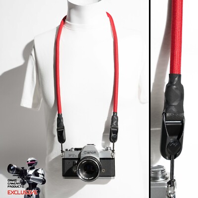 RED 42  Climbing  Camera Rope Strap w/ Peak Design Anchors (DYNAMIC rope)