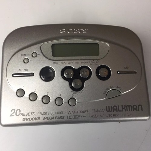 Vintage Sony Walkman WM FX487 Cassette Tape Radio Player with Headphones TESTED