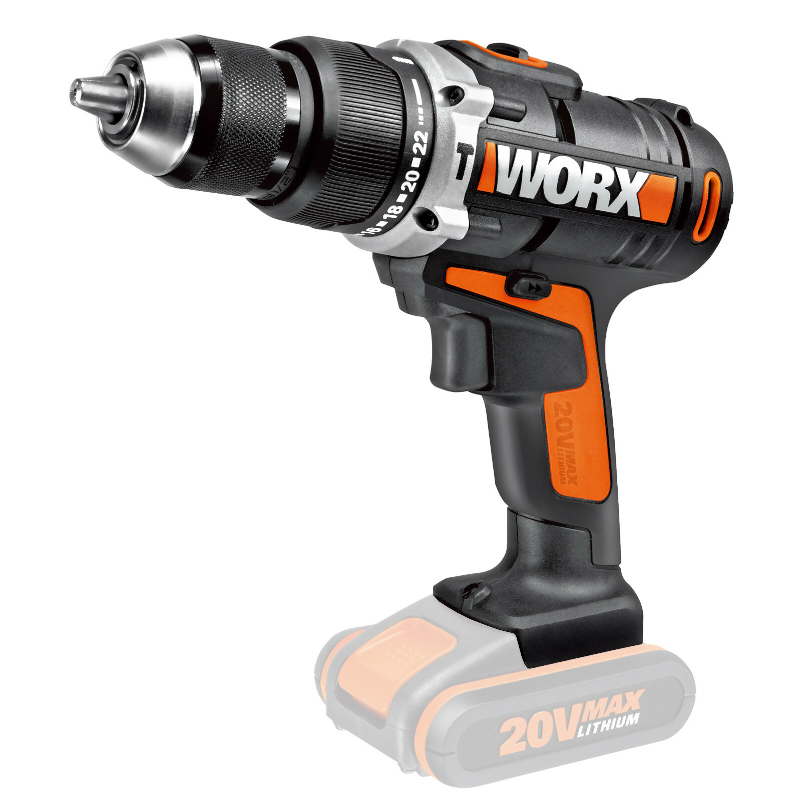 WORX WX372.9 Akku Schlagbohrschrauber 20V Max ohne Akku und Ladegerät kabellos