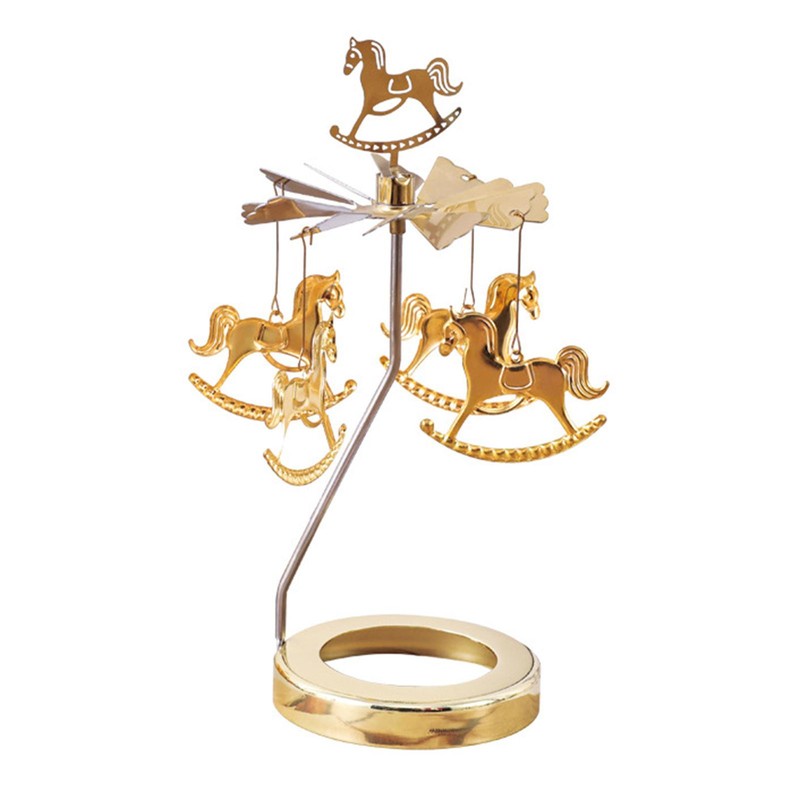 Candlesticks Rotating Tray Romantic Rotation Spinning Carrousel Tea Light Candle