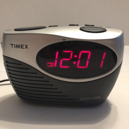 Timex T130S Alarm Clock with Nature Sounds Ocean Brook Forest Digital