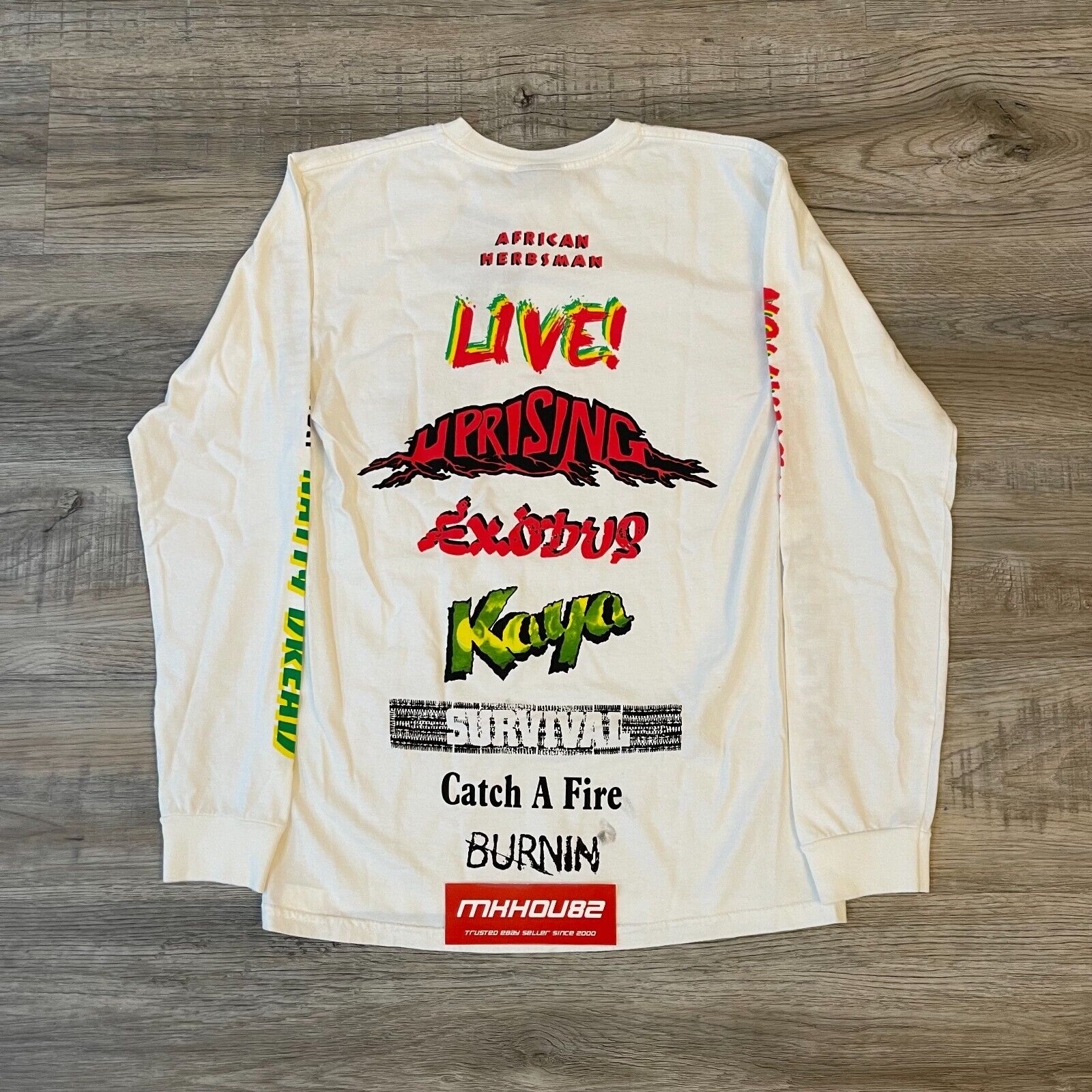 New Stussy 2018 Bob Marley Collaboration L/S Tee T-Shirt New Stussy 2018 Bob Marley Collaboration L/S Tee T-Shirt