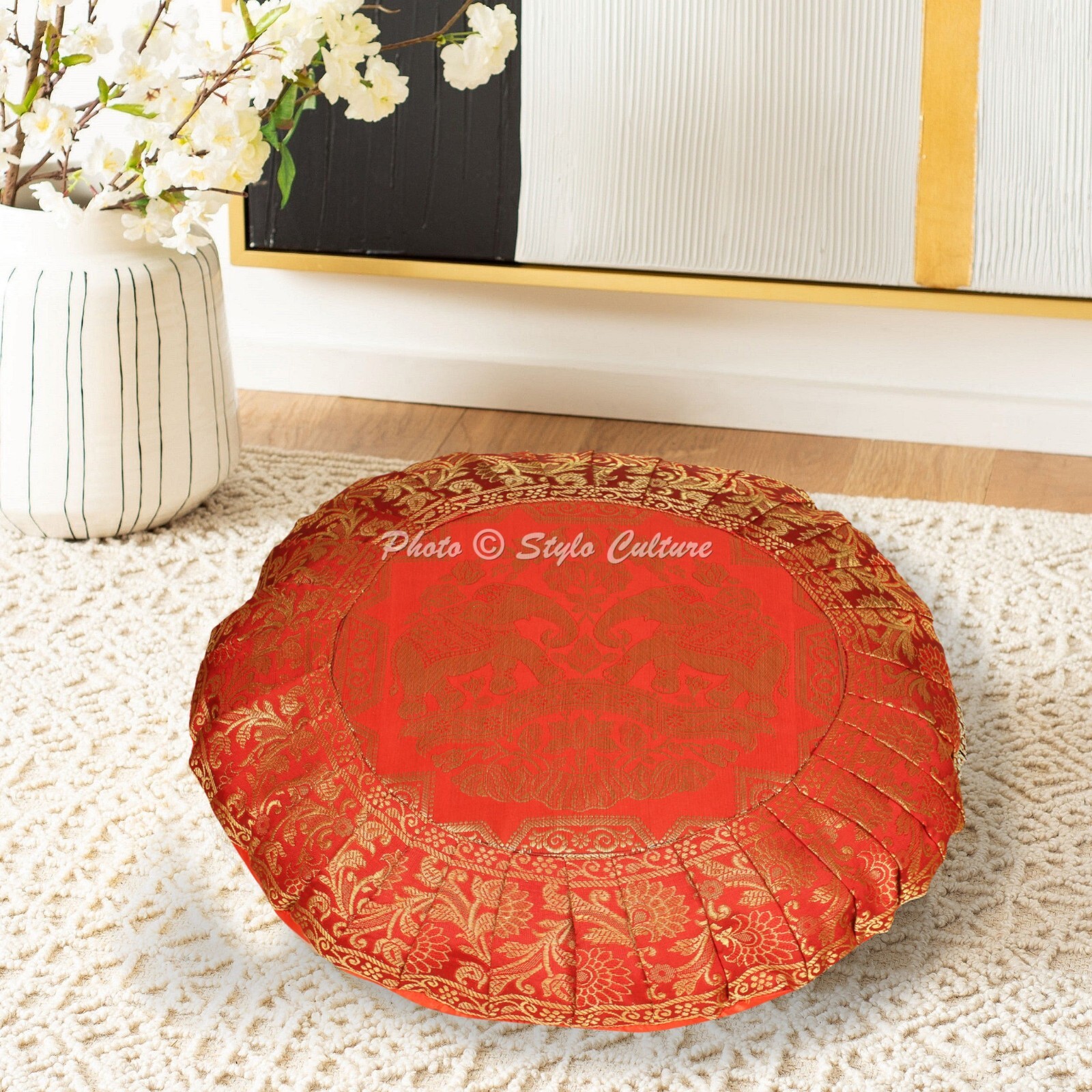 vintage floor cushion　トロピカルピンク Stella Tribeca | Cushion | Shaded Light Rouge Cushions