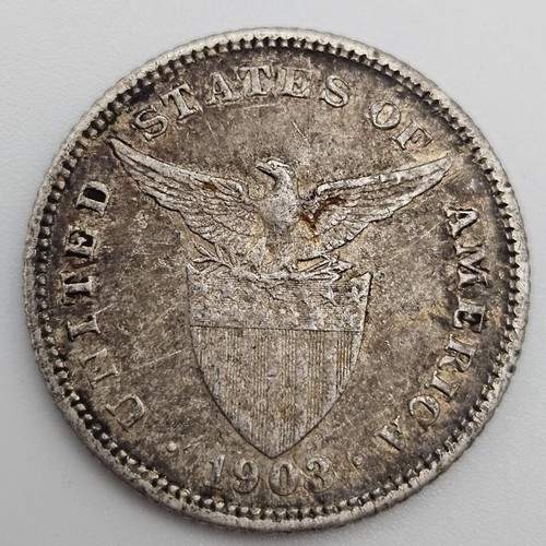 アメリカ領フィリピン 1905年 S 20Centavos 銀貨 アメリカ領フィリピン 1905年 S 20Centavos 銀貨 1905 U.S.