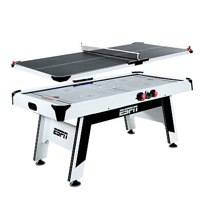 ESPN 72'' Air Powered Hockey Arcade Game Table with Table Tennis Conversion Top