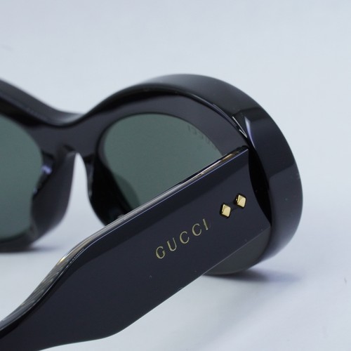 Pre-owned Gucci Gg1527s 001 Black/grey 54-17-145 Sunglasses In Gray