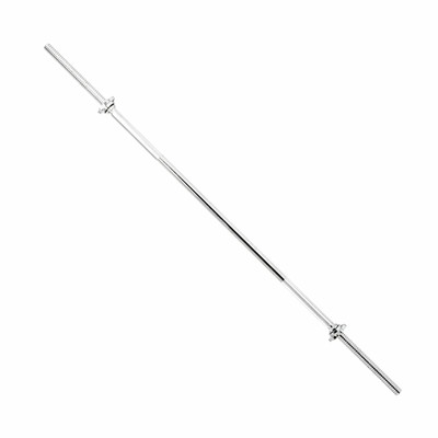 Solid Steel Chrome Barbell Bar Weight Bench Press Workout For Gym