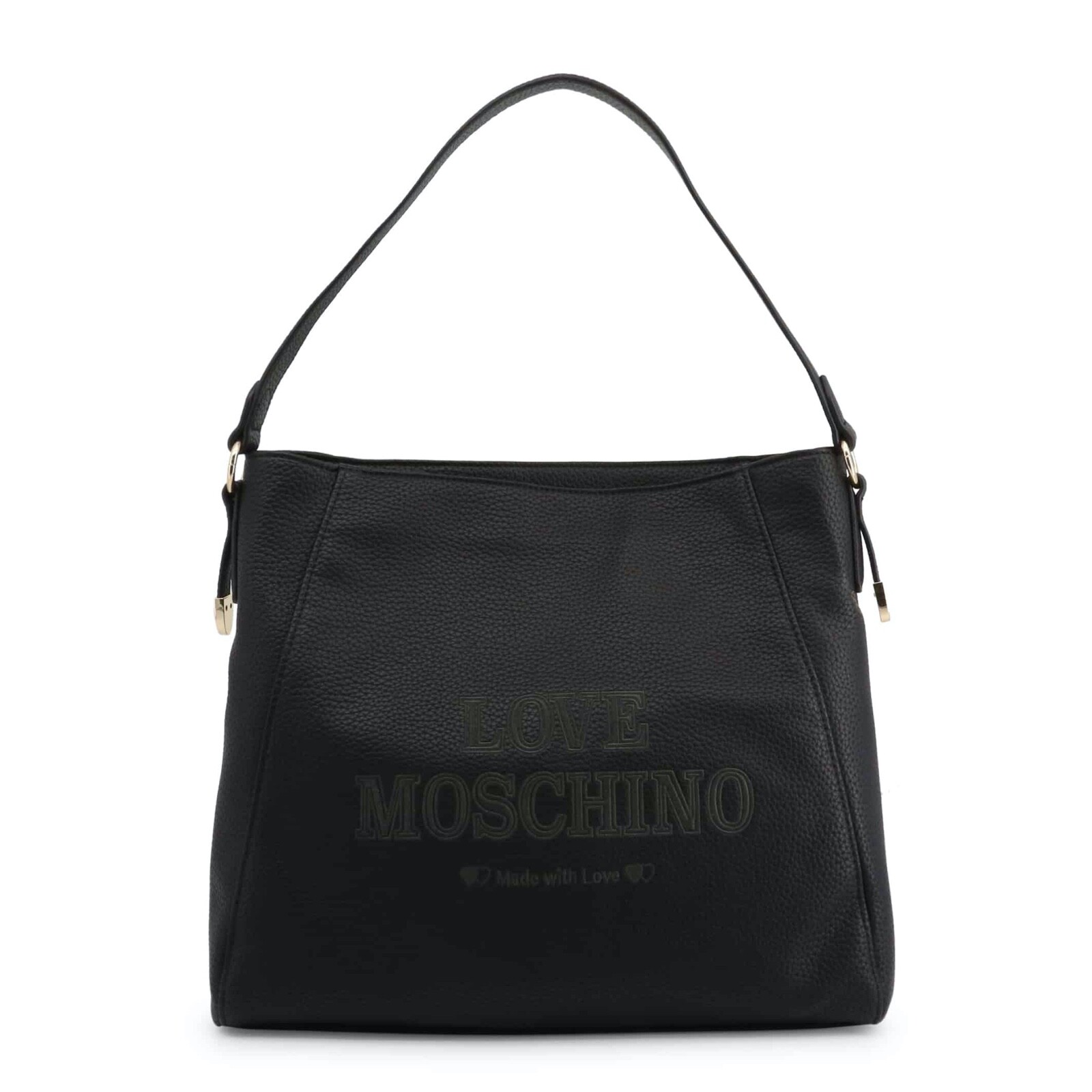 moschino black leather shoulder bag
