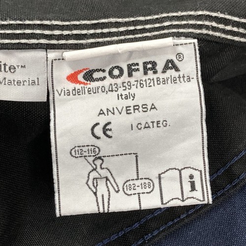 COFRA Born To Work 3M Reflective Jacket Full Zip Italy Denim See-Measurements